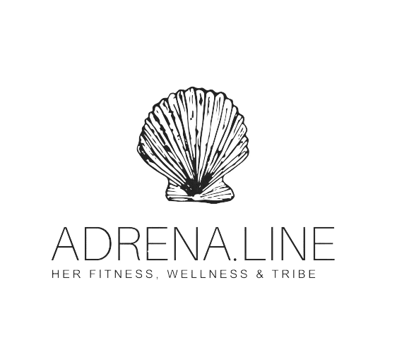 Adrena.line her fitness, wellness & tribe sea shell logo
